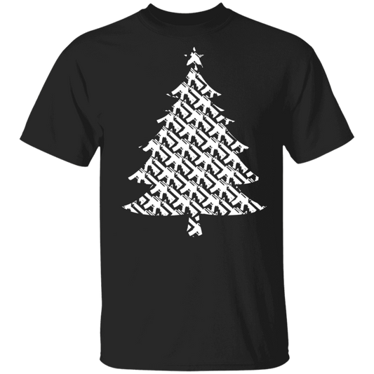 Firearm Rifle Christmas Tree T-Shirt