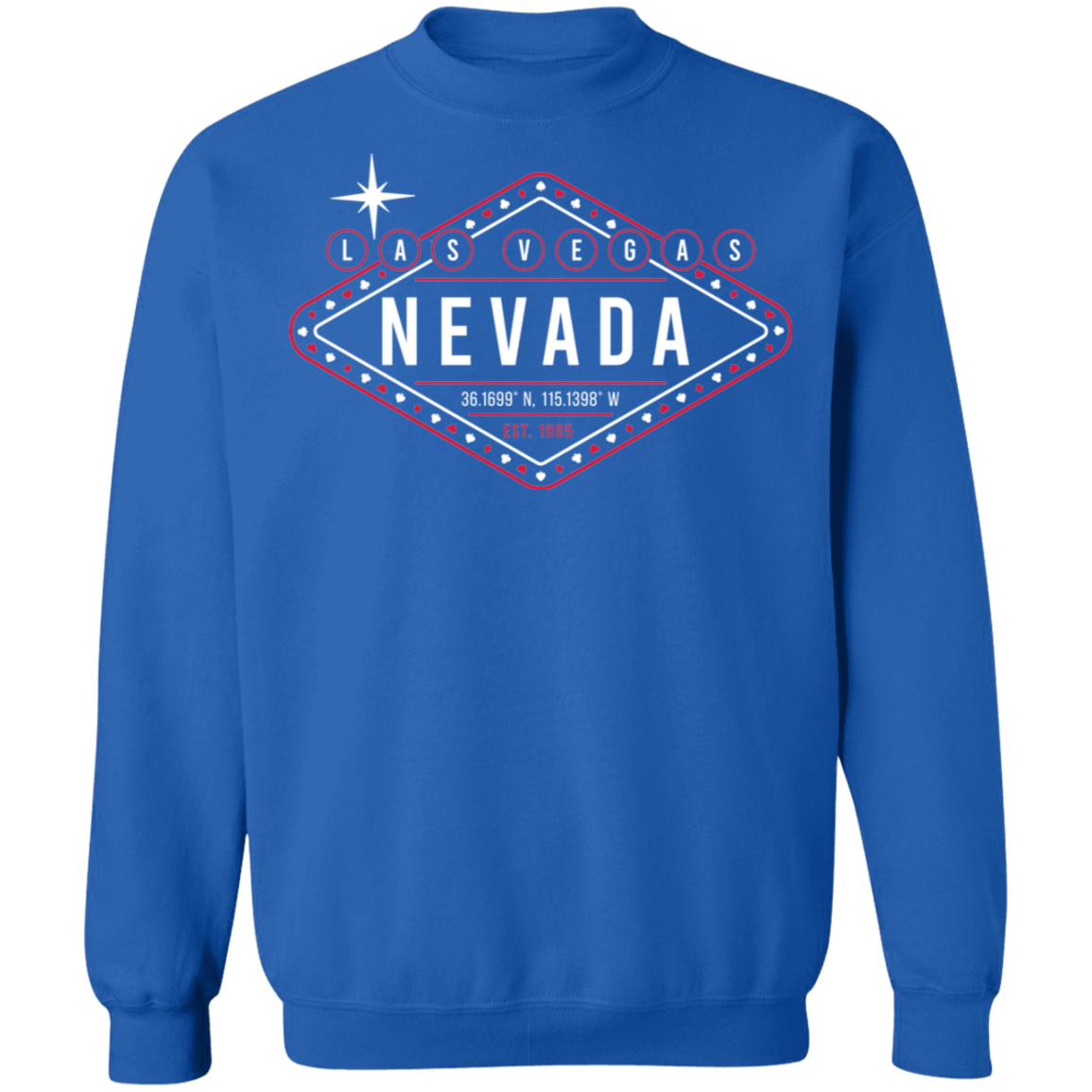 Las Vegas Nevada Lights Gambling Crewneck Sweatshirt