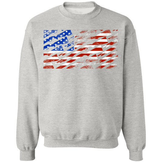 Shotgun Firearm American Flag Crewneck Sweatshirt