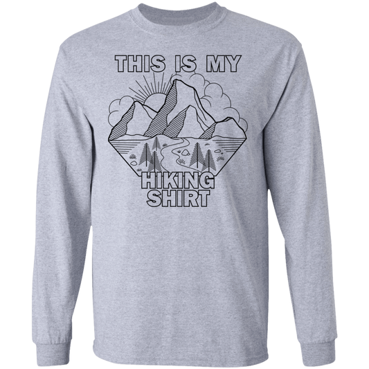 This Is My Hiking Shirt Nature Camping Long Sleeve T-Shirt