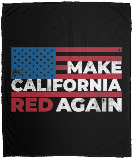 Make California Red Again Republican Fleece Blanket - 50x60
