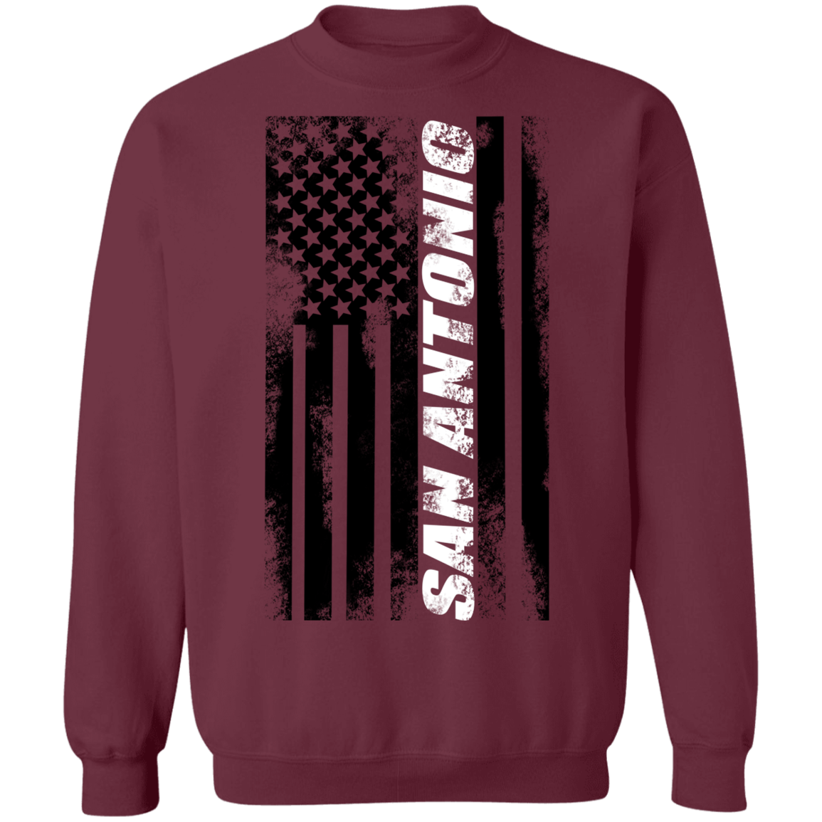 San Antonio Texas American Flag Crewneck Sweatshirt