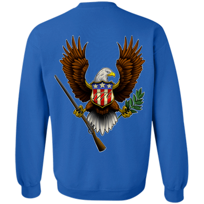 1776 American Bald Eagle Double Sided Crewneck Sweatshirt