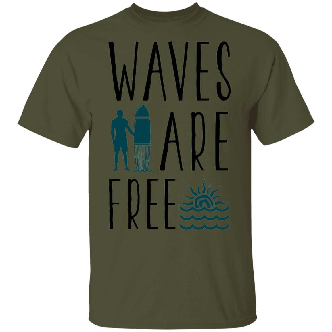 Waves Are Free Surfing T-Shirt
