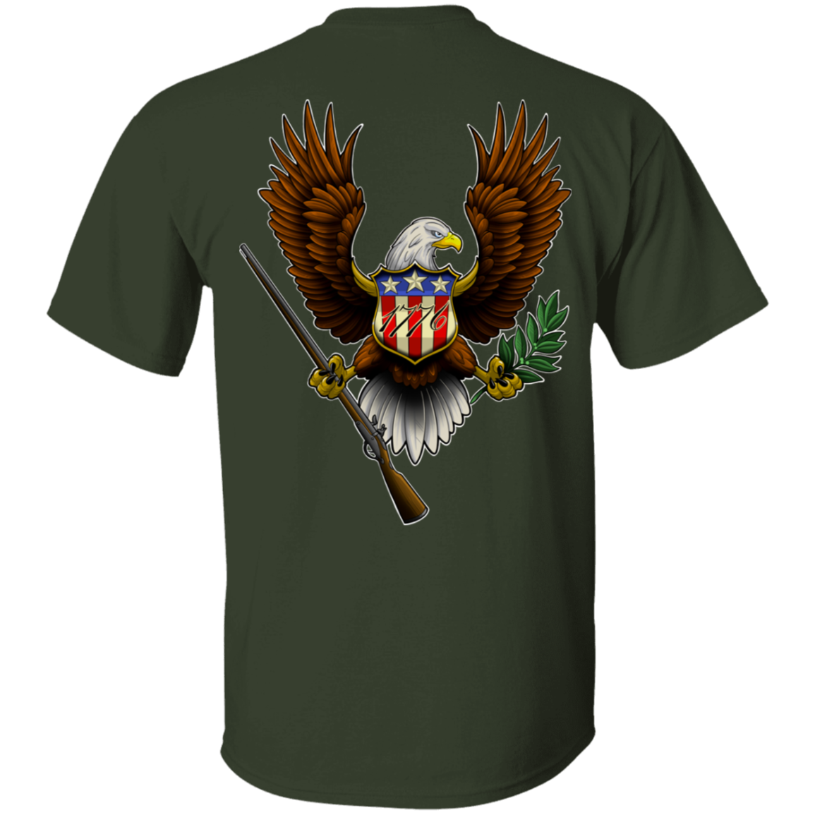 We the People American Bald Eagle 1776 Double Sided T-Shirt