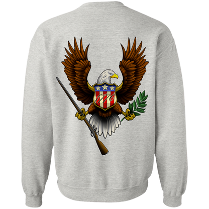 1776 American Bald Eagle Double Sided Crewneck Sweatshirt