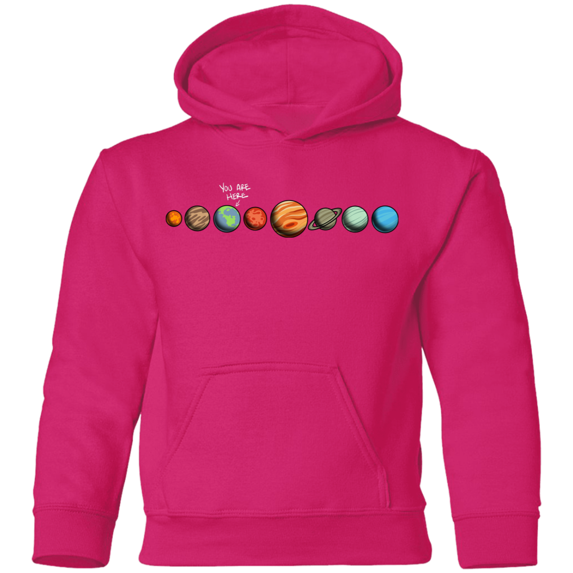 Youth Space Earth You Are Here Pullover Hoodie
