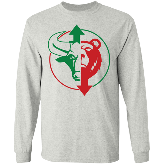 Bull vs Bear Stock Market Crypto Technical Analysis Long Sleeve T-Shirt