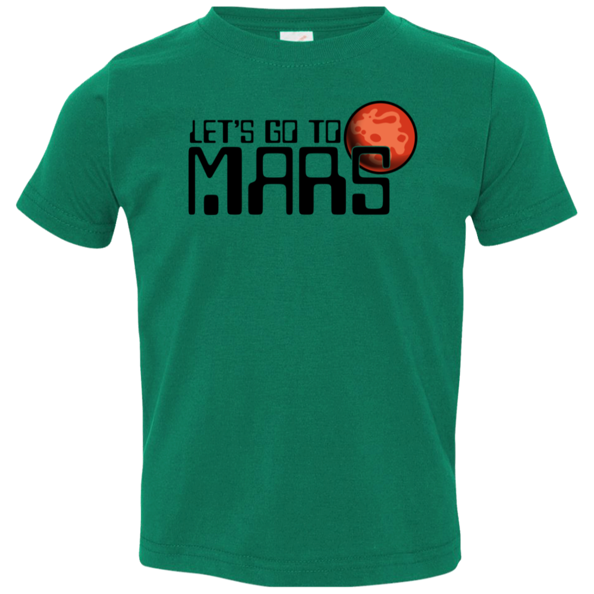 Toddler Space Lets Go to Mars Jersey T-Shirt