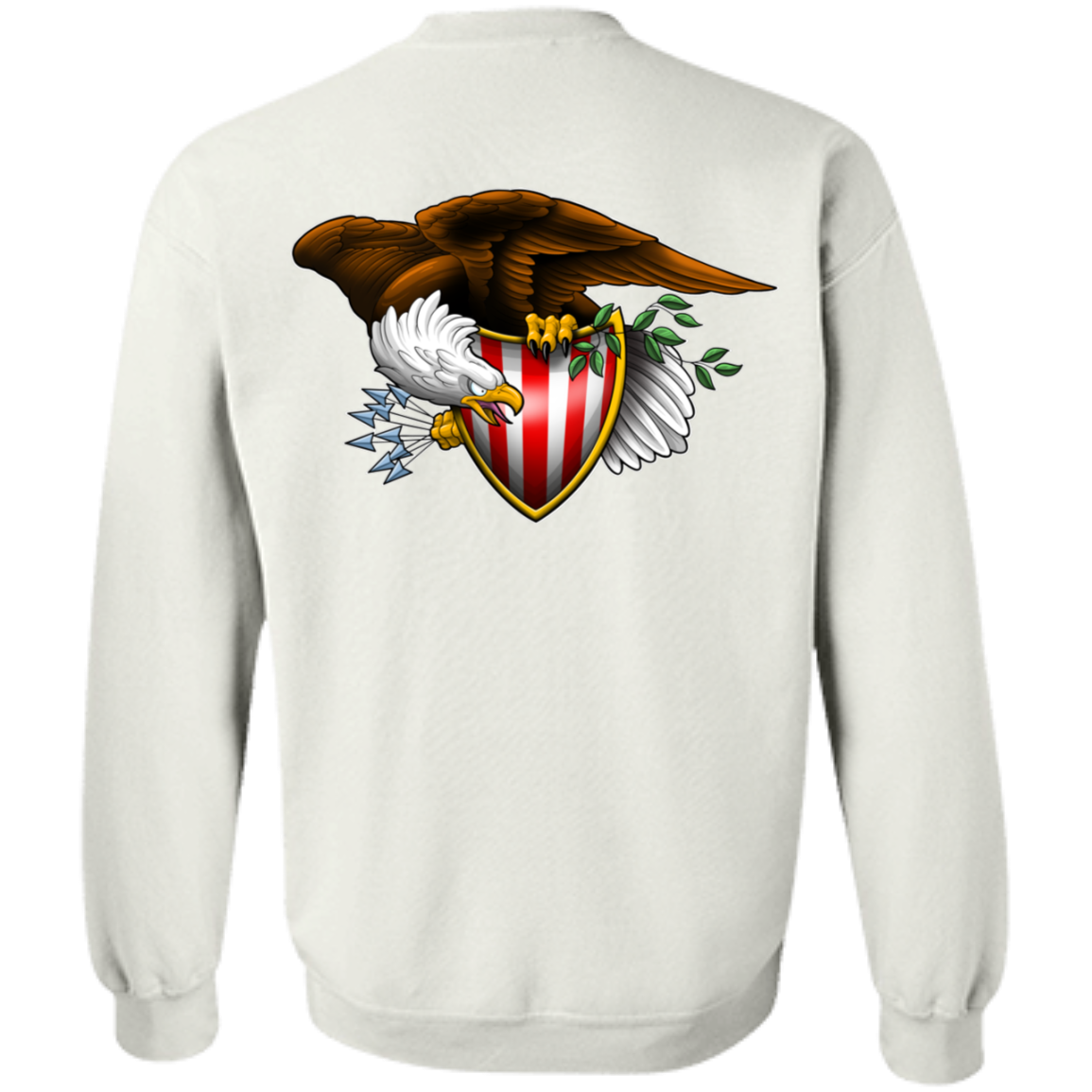 Patriot American Bald Eagle Double Sided Crewneck Sweatshirt