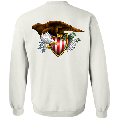 Patriot American Bald Eagle Double Sided Crewneck Sweatshirt