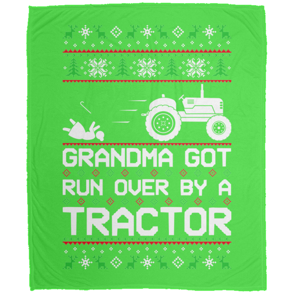 Wheel Spin Addict Christmas Tractor Fleece Blanket - 50x60