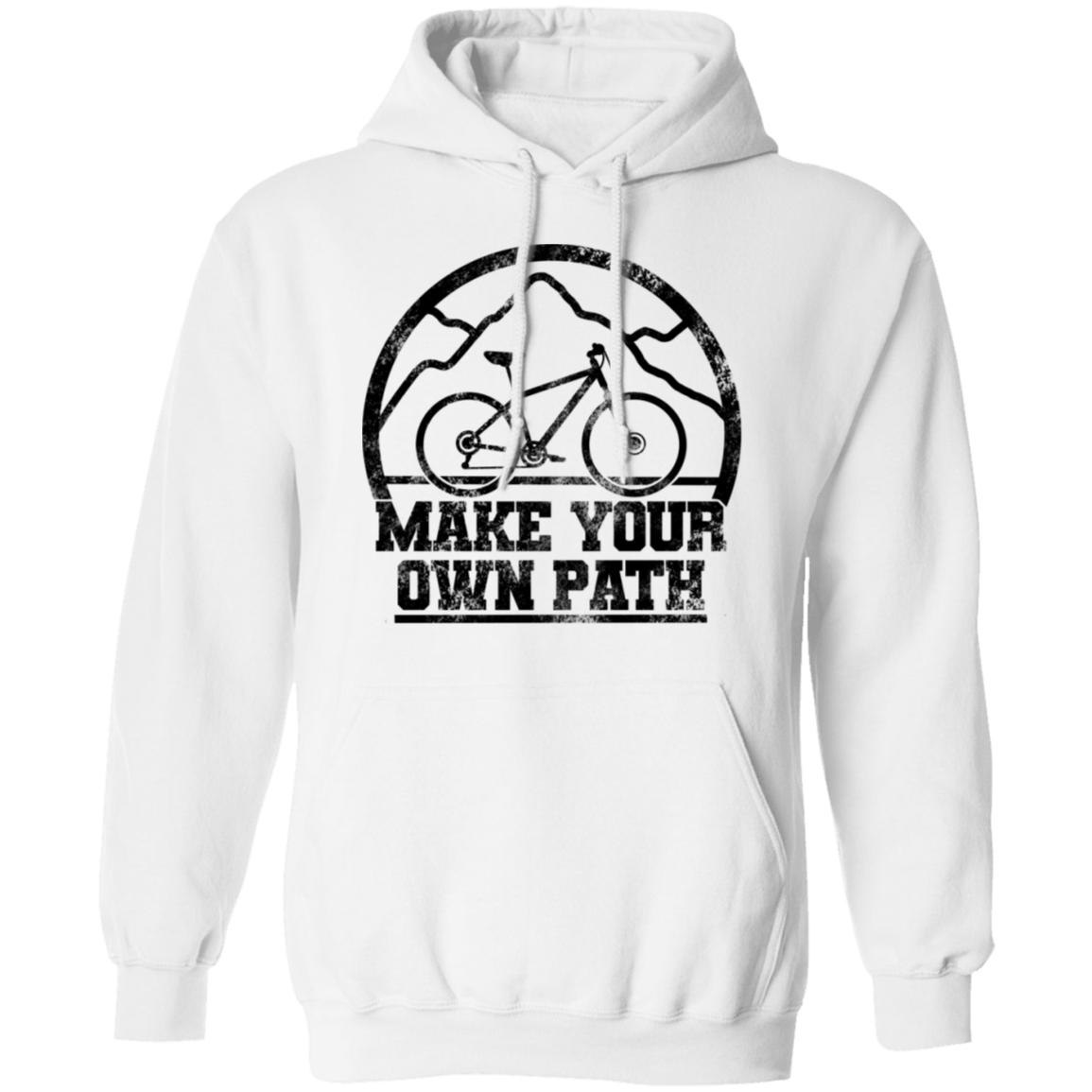 Make Your Own Path Mountain Biking Pullover Hoodie
