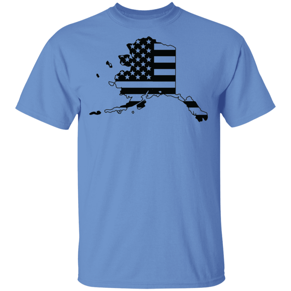 Alaska AK State American Flag Pride T-Shirt