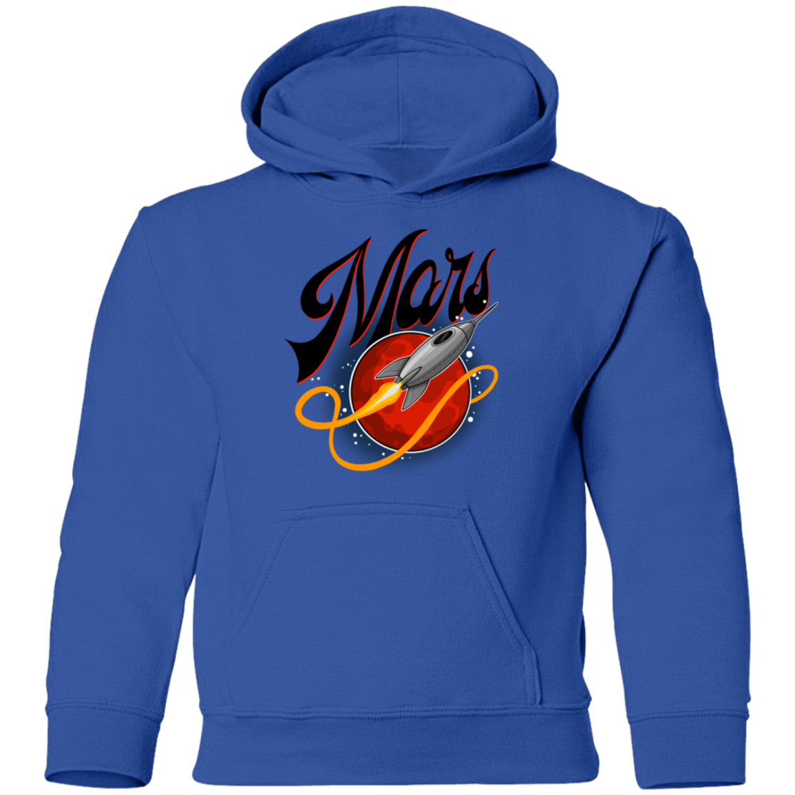 Youth Space Mars Space Ship Old Style Pullover Hoodie