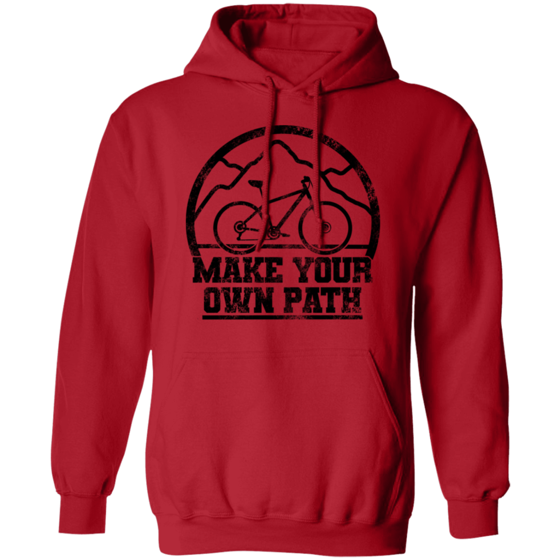 Make Your Own Path Mountain Biking Pullover Hoodie