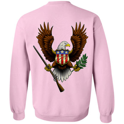 1776 American Bald Eagle Double Sided Crewneck Sweatshirt