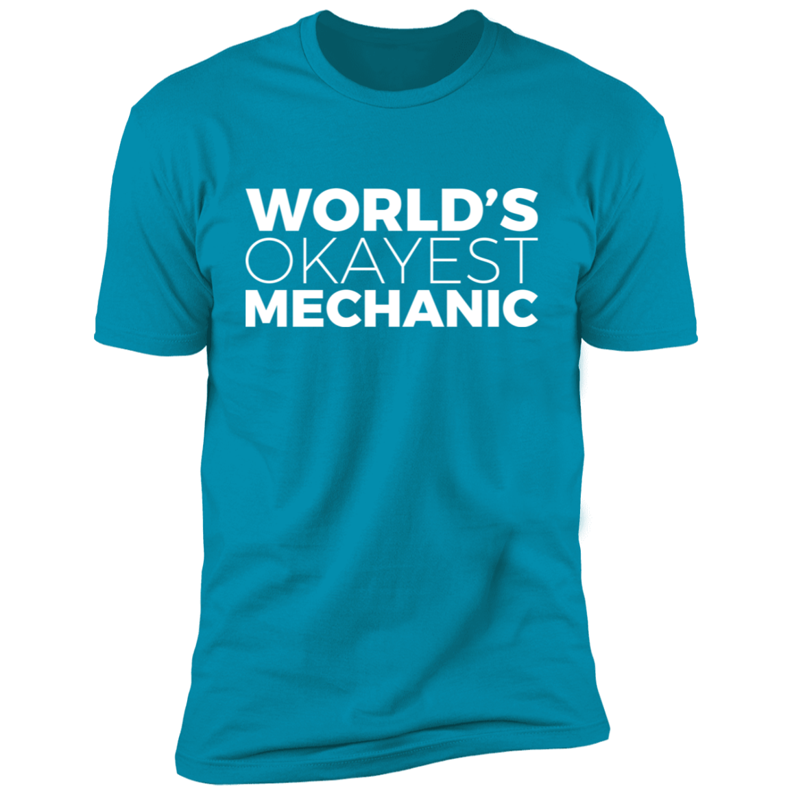 World's Okayest Mechanic Funny Automotive Premium Short Sleeve T-Shirt