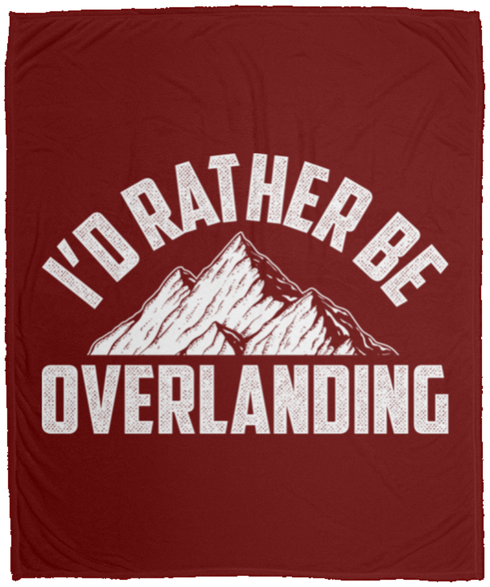 I'd Rather Be Overlanding Off-Road 4x4 Fleece Blanket - 50x60
