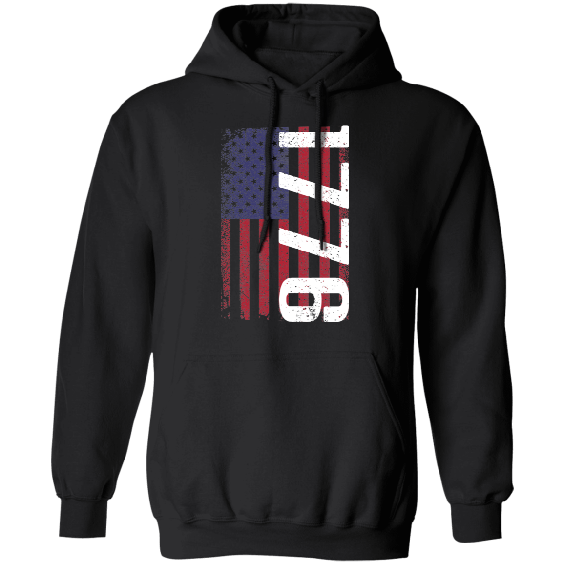1776 American Flag USA  Pullover Hoodie