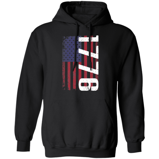 1776 American Flag USA  Pullover Hoodie