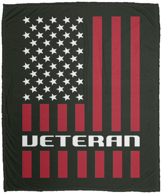 Veteran American Flag Military Patriot Fleece Blanket - 50x60