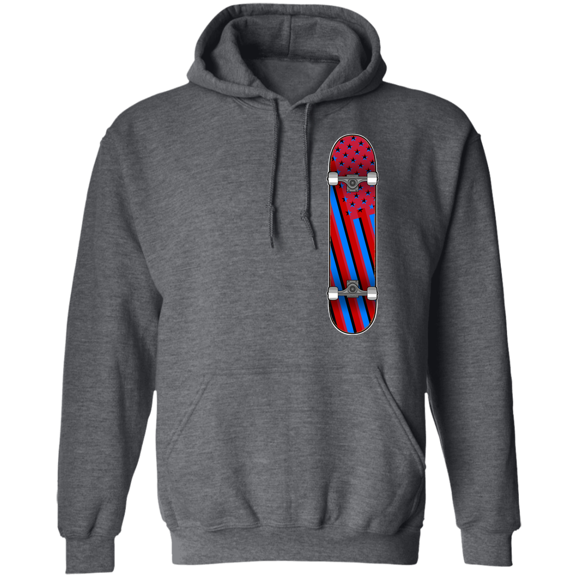American Flag Skateboard Skateboarding Pullover Hoodie