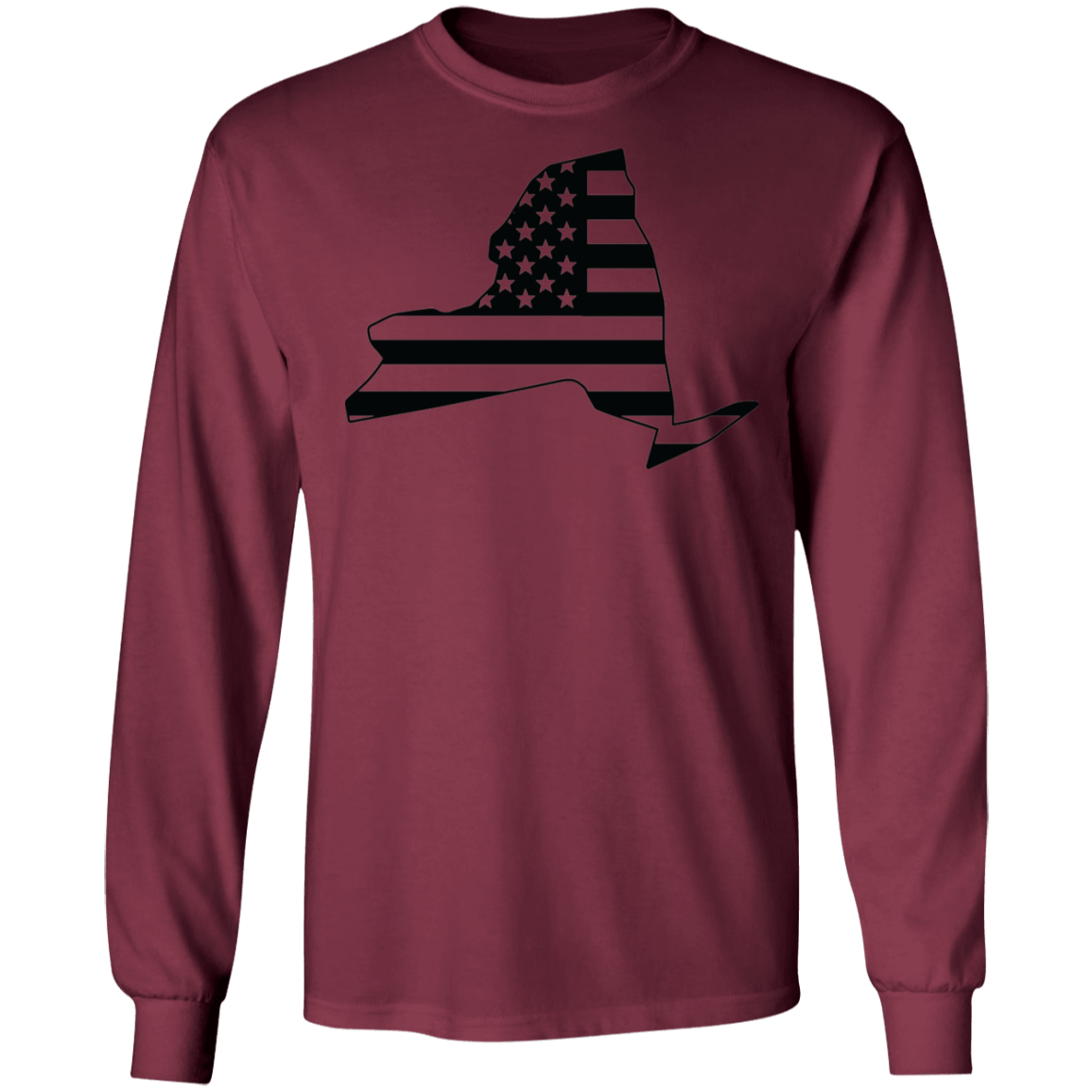 New York American Flag State Long Sleeve T-Shirt