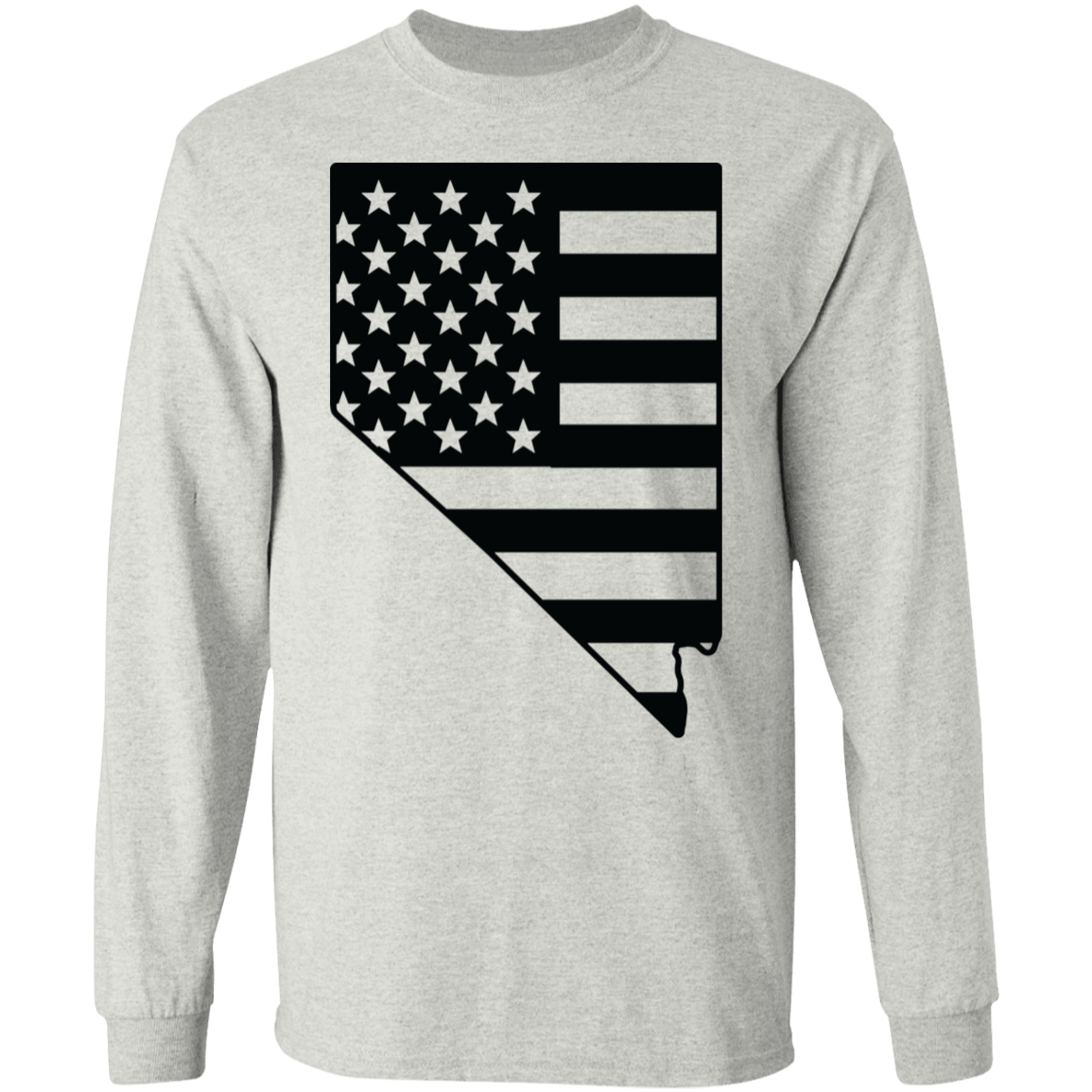 Nevada American Flag State Long Sleeve T-Shirt