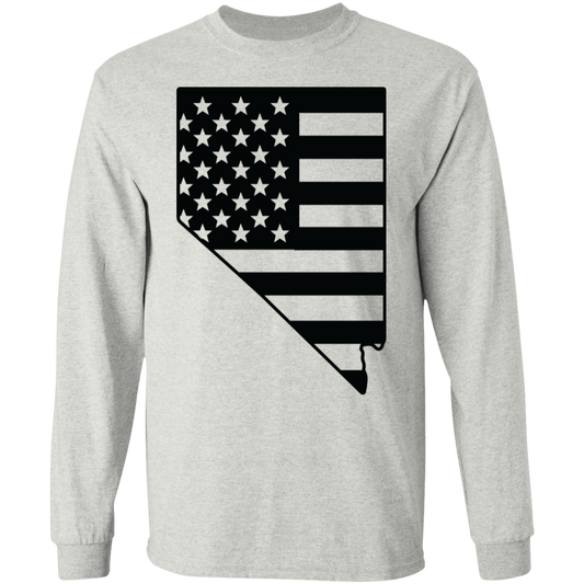 Nevada American Flag State Long Sleeve T-Shirt