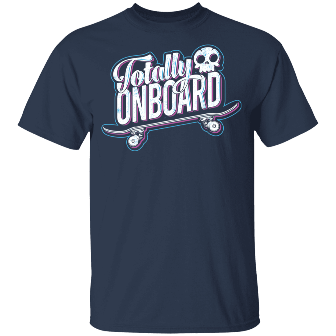 Totally Onboard Skull Skateboarder Skateboard Youth T-Shirt