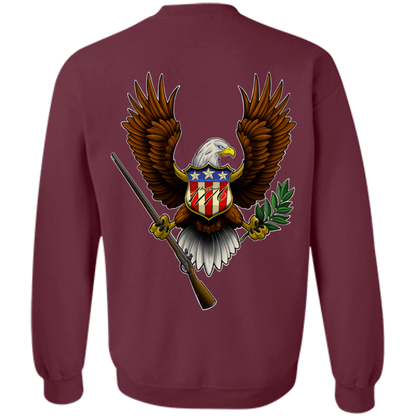 Patriot 1776 American Bald Eagle Double Sided Crewneck Sweatshirt