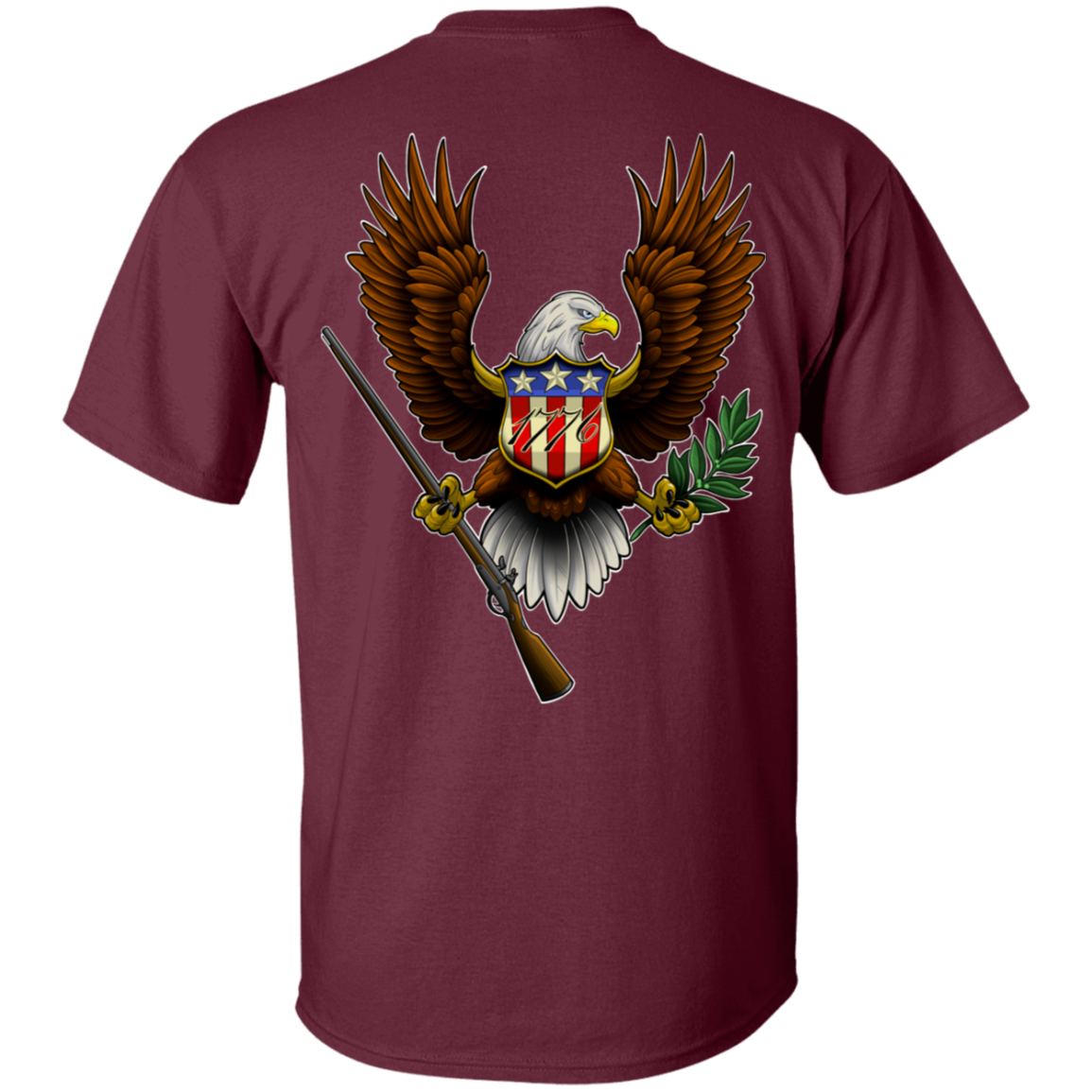We the People American Bald Eagle 1776 Double Sided T-Shirt