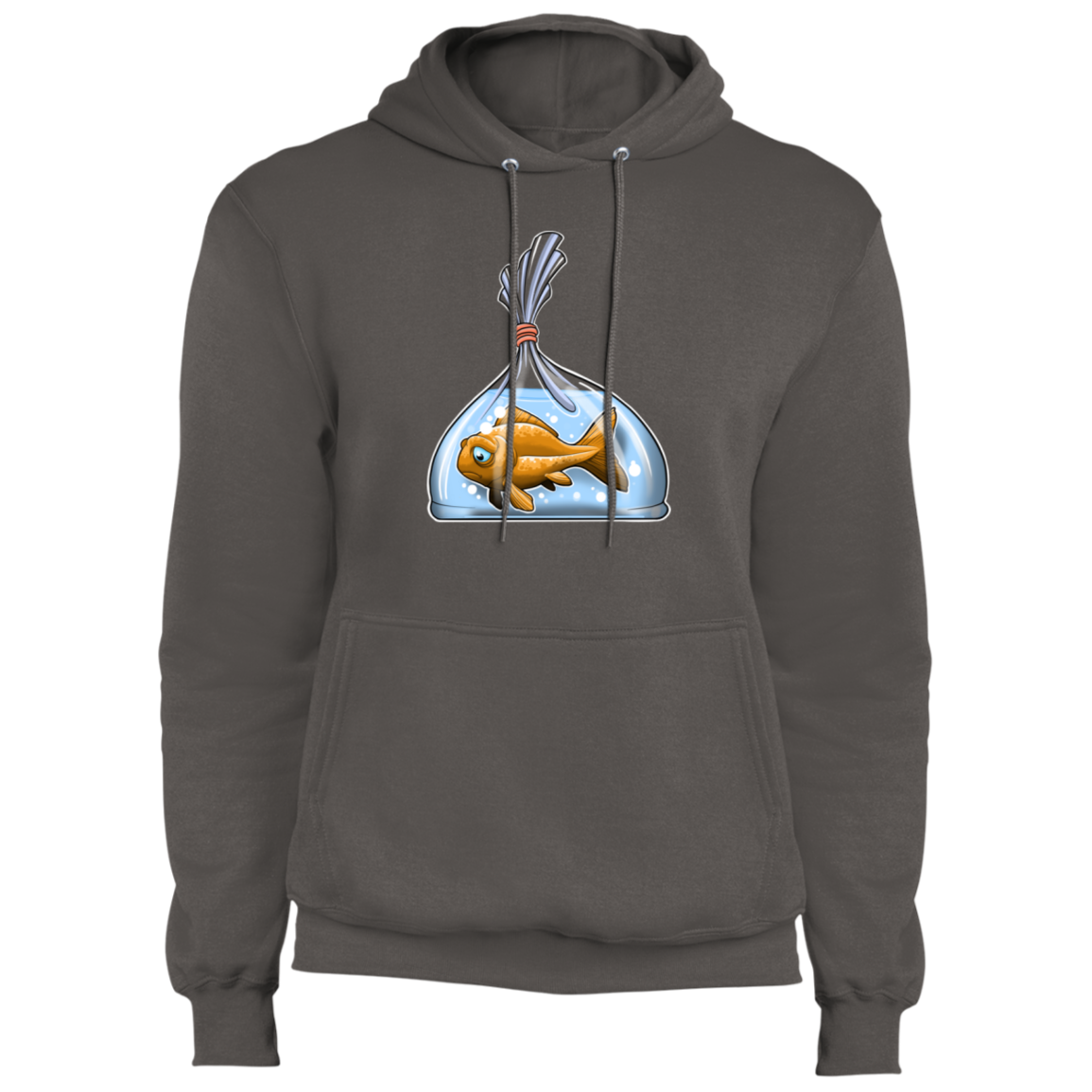 Sad Goldfish in a Bag Pullover Hoodie