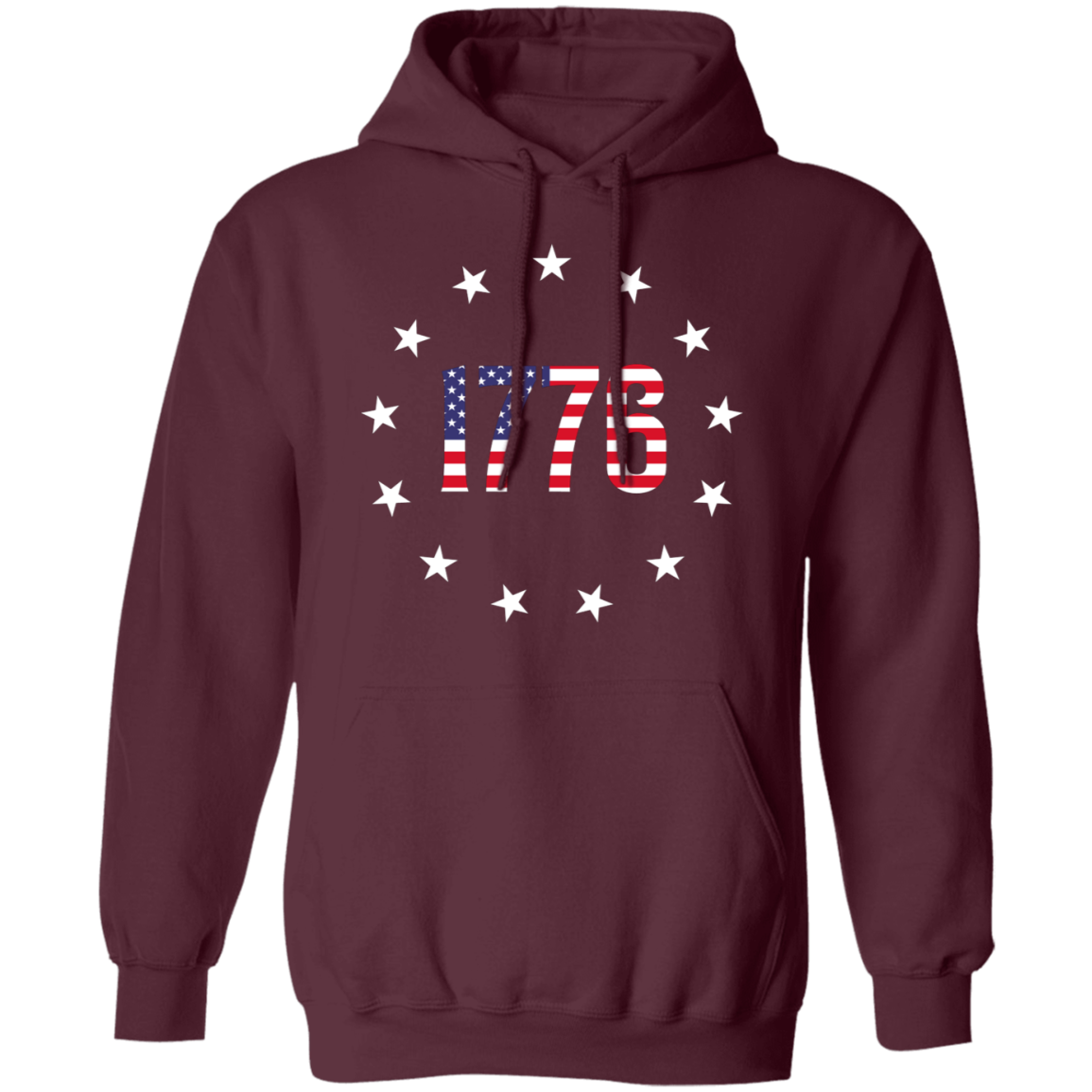 1776 Betsy Ross American Flag Pullover Hoodie