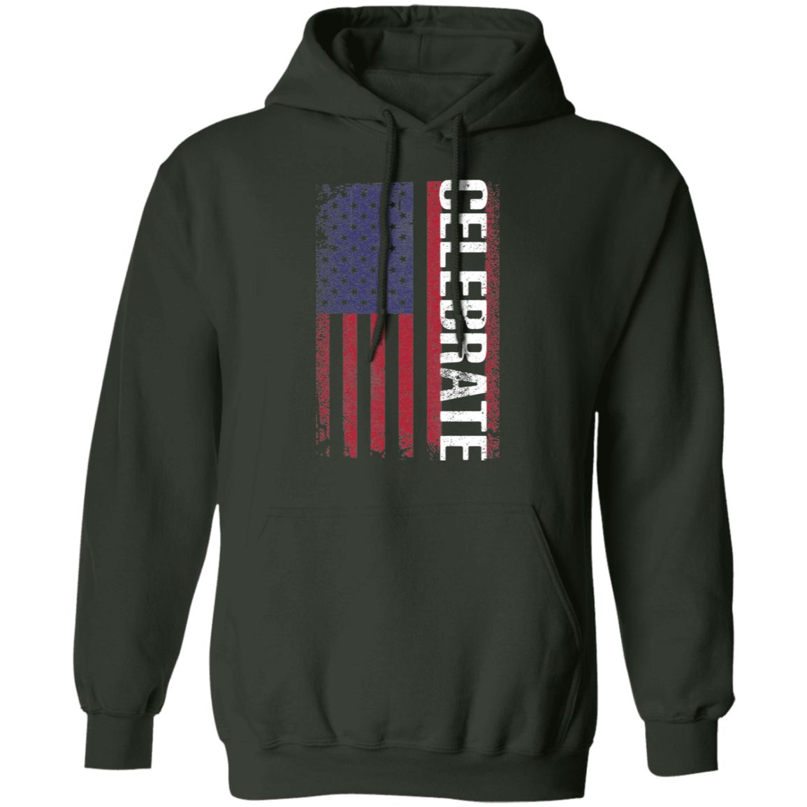 Celebrate American Flag USA  Pullover Hoodie