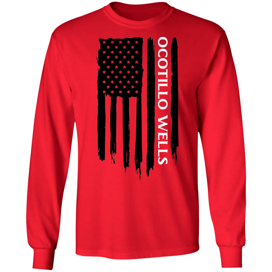 Ocotillo Wells American Flag Long Sleeve T-Shirt