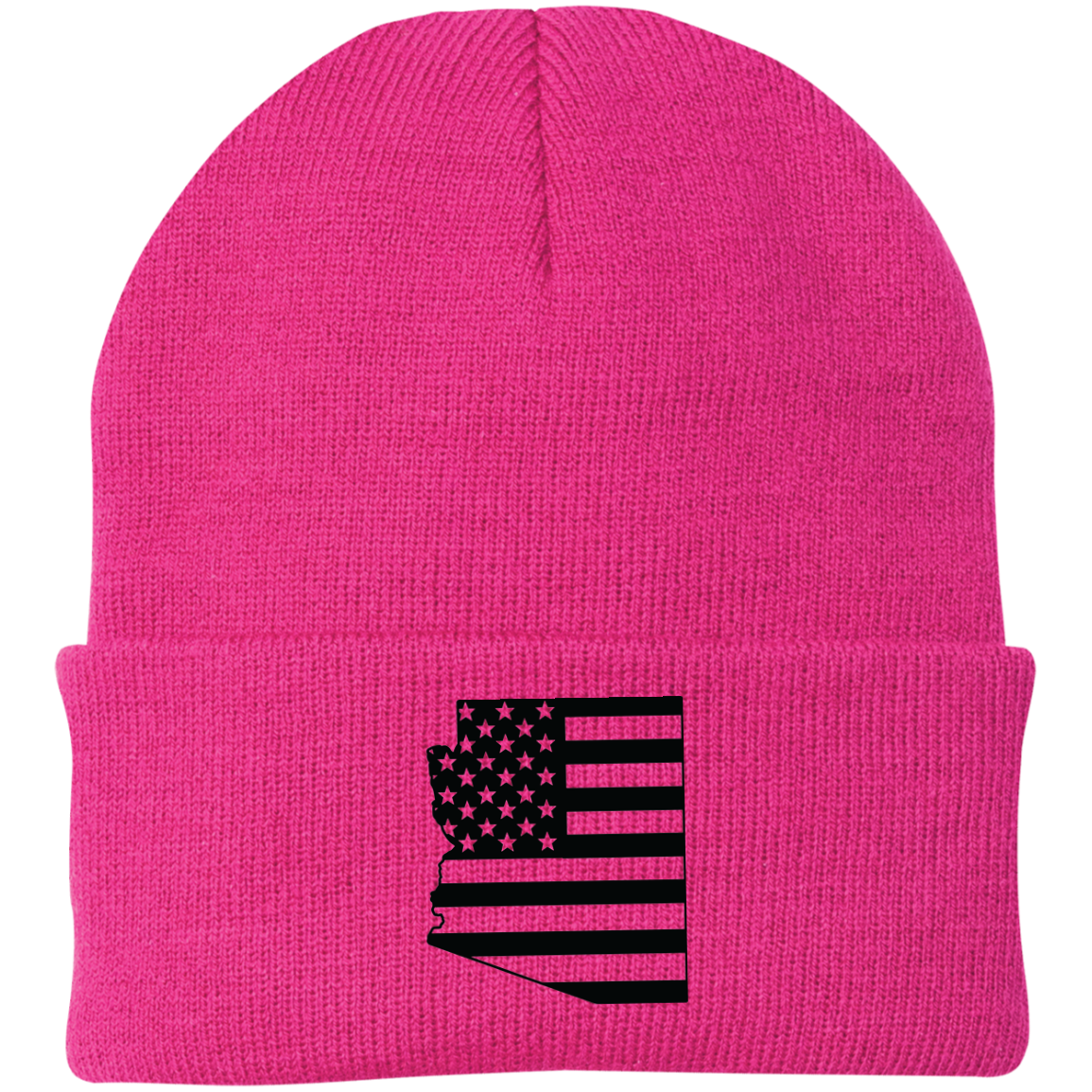 Arizona AZ State American Flag Beanie Cap