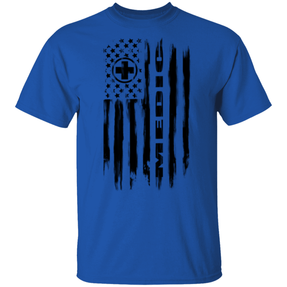 Medic Ambulance Nurse Hospital American Flag T-Shirt