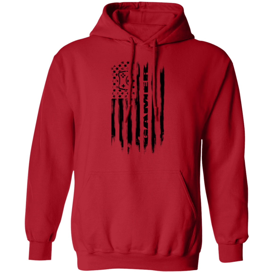 Gamer Video Games Streamer American Flag Pullover Hoodie