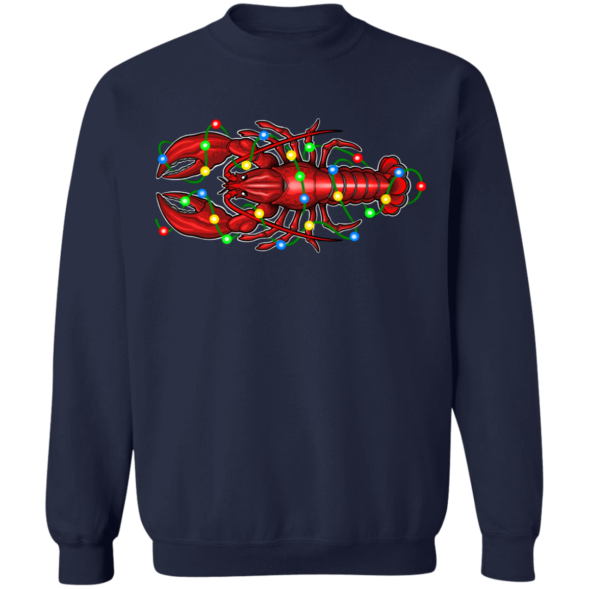 Lobster Merry Christmas Saltwater Crewneck Sweatshirt
