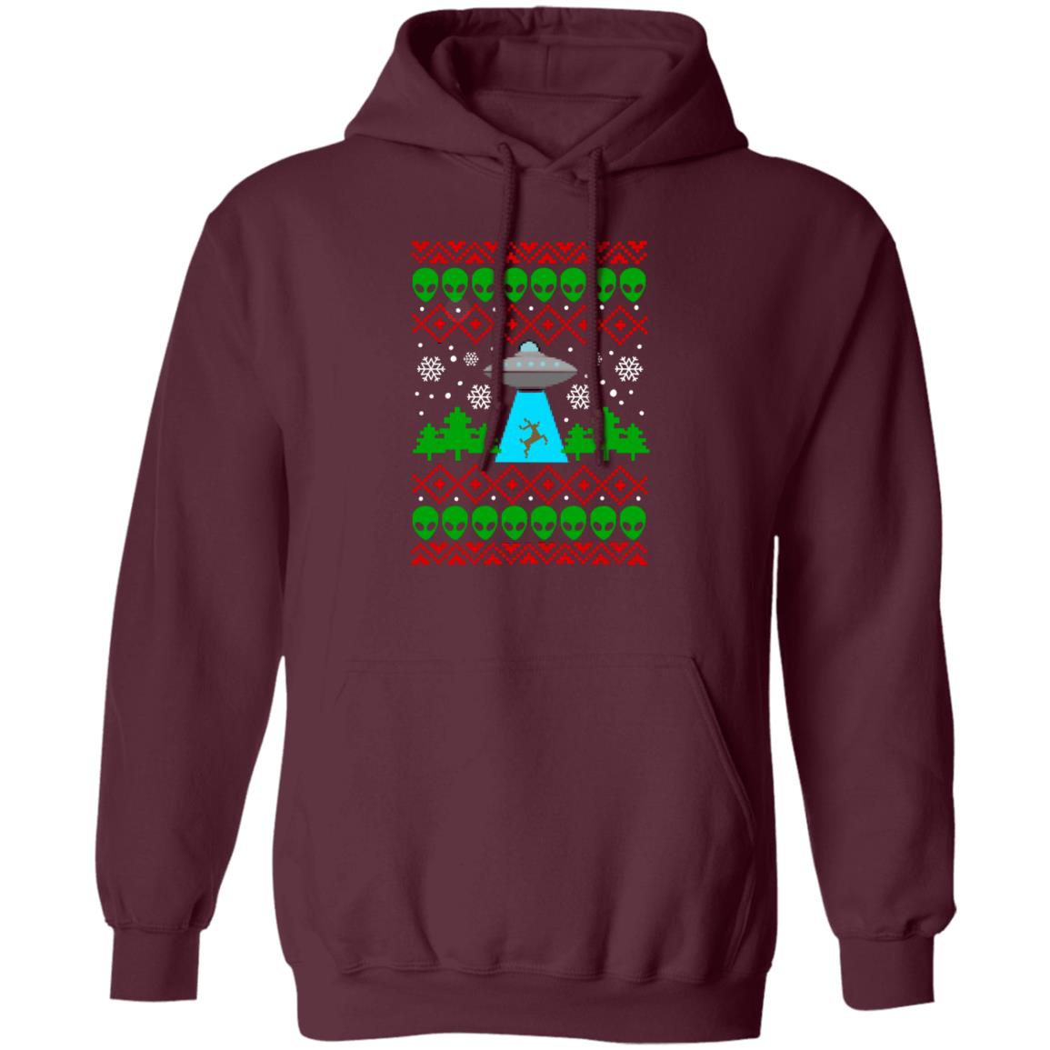 UFO Funny Christmas Pullover Hoodie