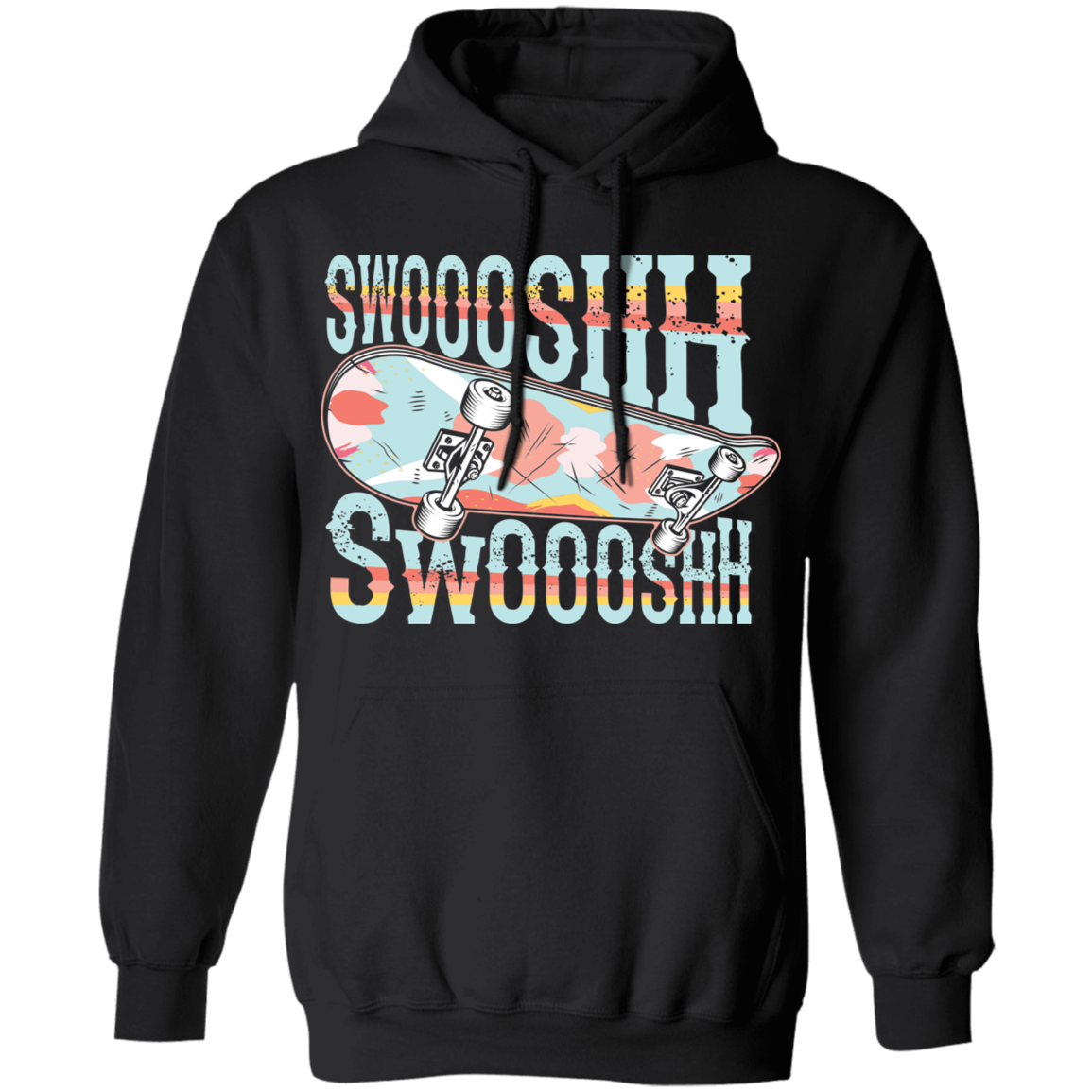 Swoosh Swoosh Skateboarding Skateboarder Pullover Hoodie
