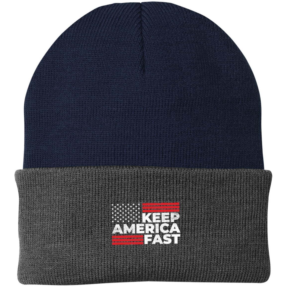 Keep America Fast American Flag Beanie Cap