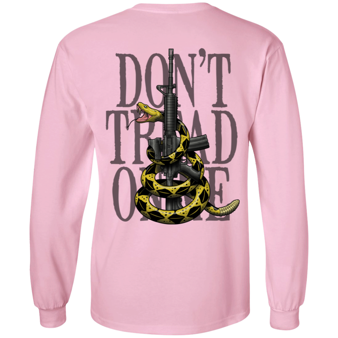 We the People Don't Tread on Me Gadsden Flag Double Sided Long Sleeve T-Shirt