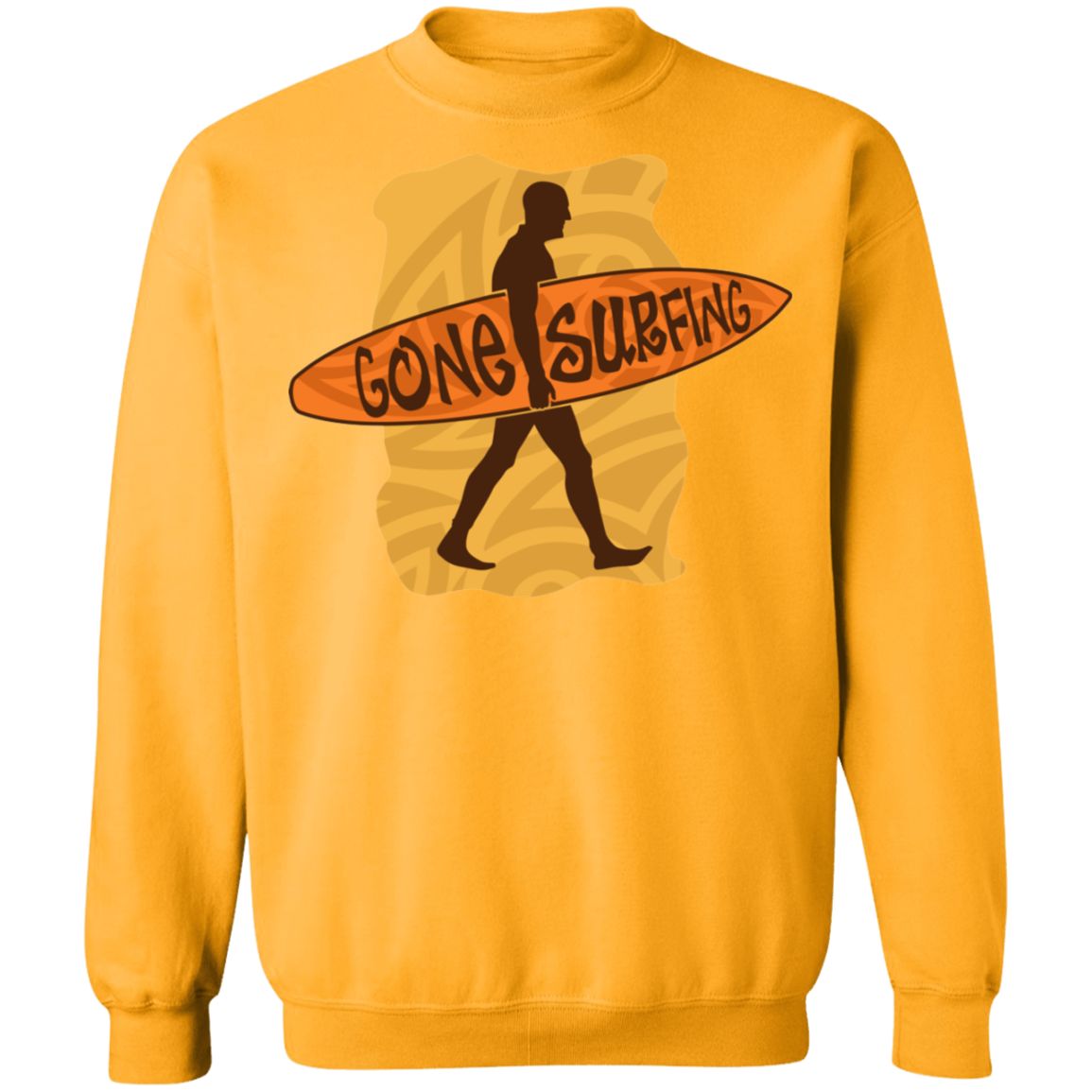 Gone Surfing Ocean Beach Crewneck Sweatshirt