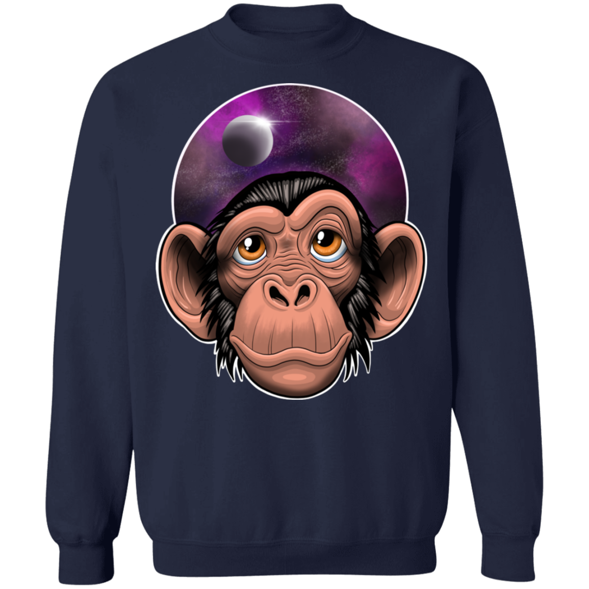 Space Chimp Astronaut Crewneck Pullover Sweatshirt