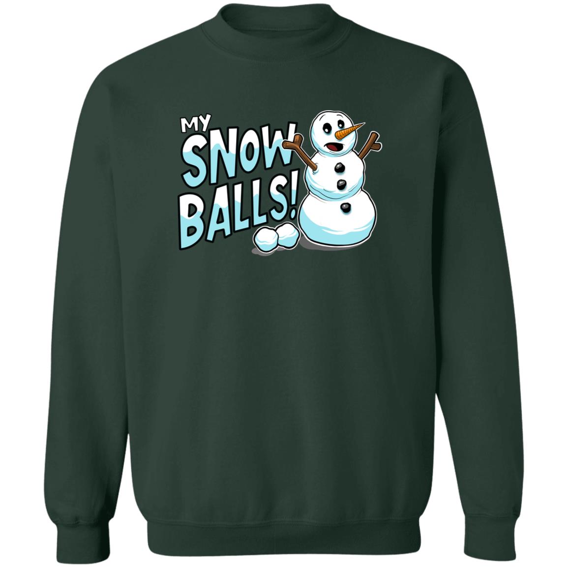 My Snow Balls Funny Snowman Christmas Crewneck Sweatshirt