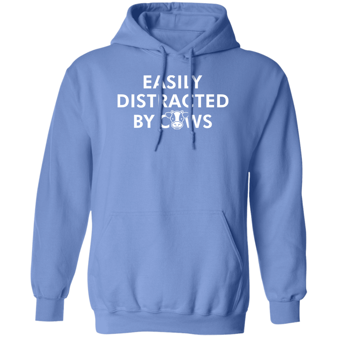 Easily Distracted By Cows Funny Farming Hoodie