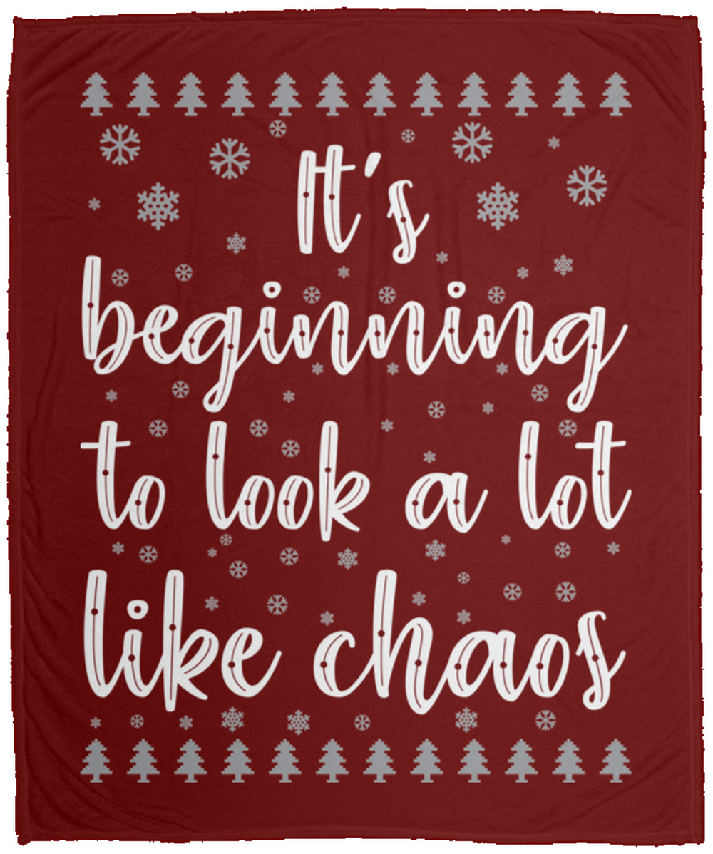 It's Beginning To Look A Lot Like Chaos Fleece Blanket - 50x60